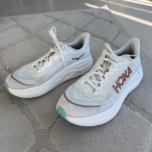 Hoka White Skyflow Athletic Running Shoes - Picture 3 of 5